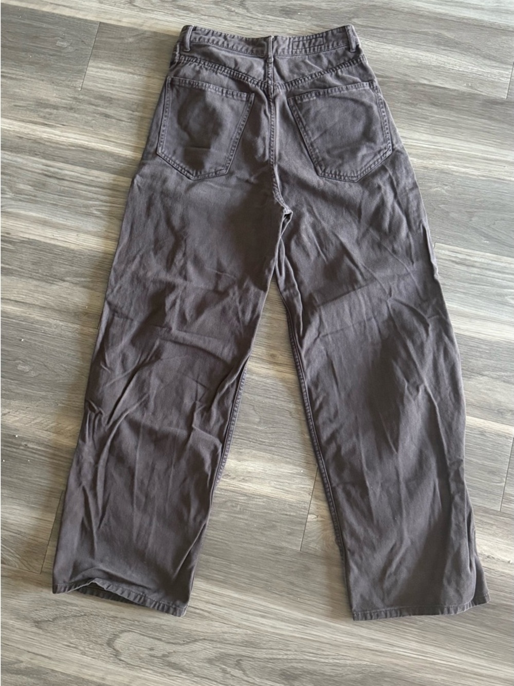 Zara Straight-Leg Brown Denim Jeans - Picture 4 of 4